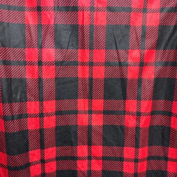 Cuddl Duds Christmas Pajama Top Size 14 Petite Girls Buffalo Plaid Red Black - Picture 6 of 11